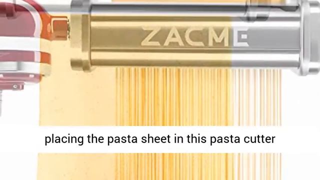 Pasta Maker Attachment 3 Piece for KitchenAid Stand Mixers, ZACME Pasta Roller & Cutter Attachments смотреть онлайн