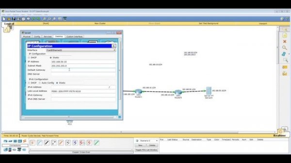 Урок 7 Cisco Packet Tracer. Настройка статического маршрута.