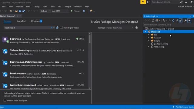 how to use bootstrap 4 in asp.net Visual Studio 2017- how to use bootstrap - bootstrap 4 tutorial смотреть онлайн