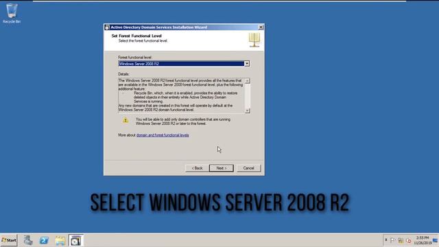 (AD DS) Active Directory Domain Services Role Installation in WINDOWS SERVER 2008 R2 смотреть онлайн