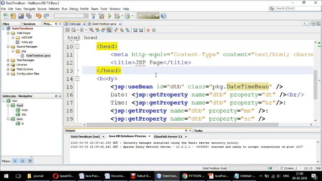 MegaBytes- Advance Java: current time using java bean смотреть онлайн