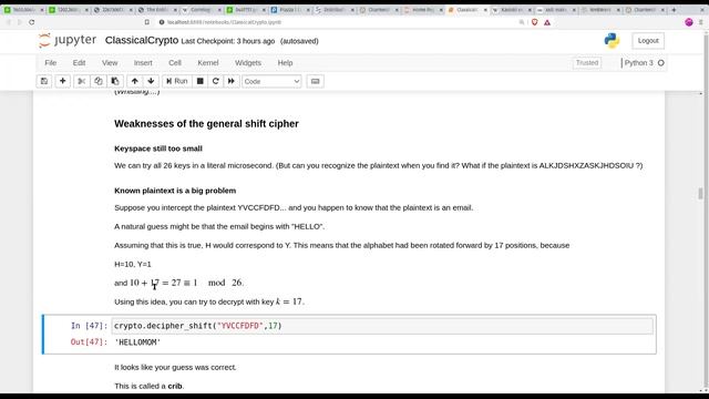 Cryptography I, Lecture 1: Classical ciphers смотреть онлайн
