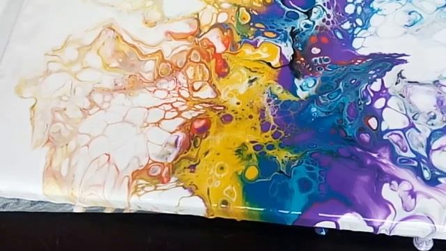 Как нарисовать картину РТОМ в технике Fluid Art, Акриловая заливка. Acrylic Painting смотреть онлайн