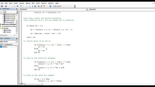 bisection method using while loop (macros) смотреть онлайн