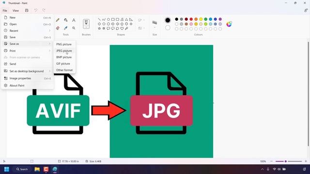 How To Convert AVIF Images To PNG, JPEG, BMP, GIF, TIFF, & HEIC Using Microsoft Paint In Windows 11 смотреть онлайн
