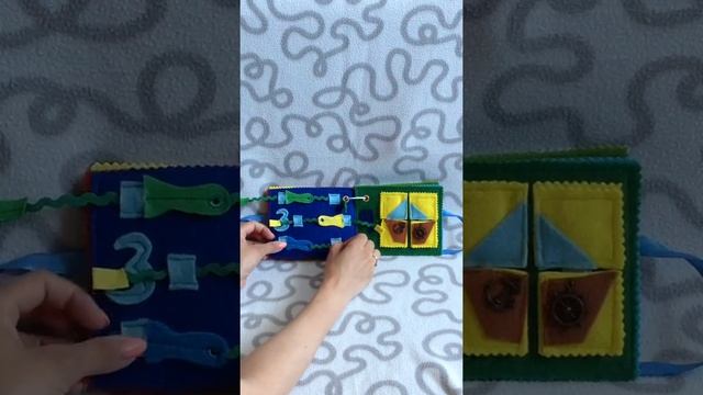 Детская развивающая книга для детей из фетра 
