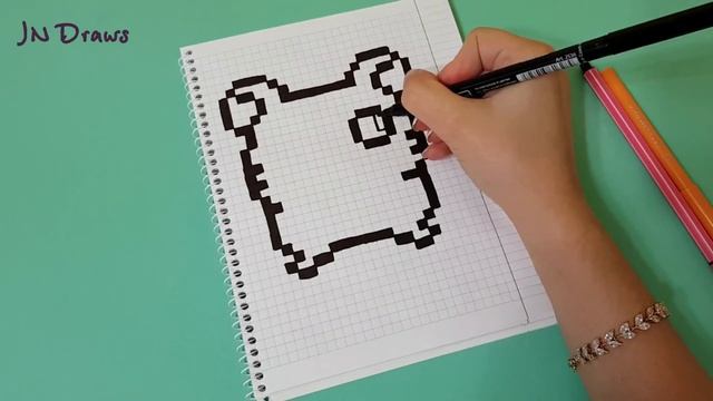 Хомяк по клеточкам. Рисуем хомяка по клеточкам смотреть онлайн