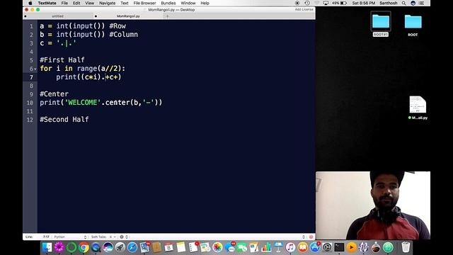 MOM's Rangoli | Python 3.x | Pattern Drawing | Watch and Learn Coding смотреть онлайн