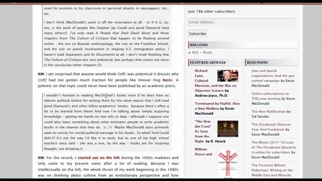 Kevin MacDonald Exposed As a Fraud – The Culture Of Critique Debunked смотреть онлайн