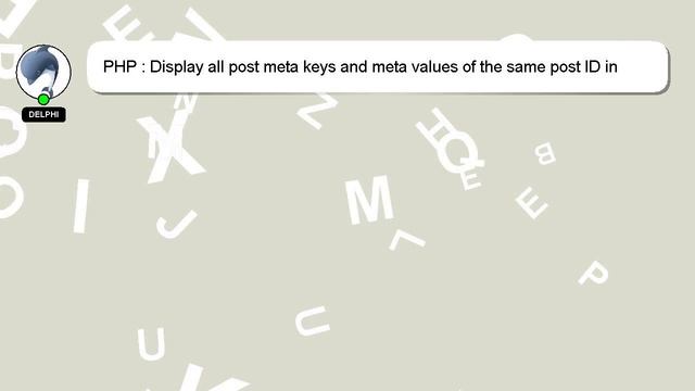 PHP : Display all post meta keys and meta values of the same post ID in wordpress смотреть онлайн