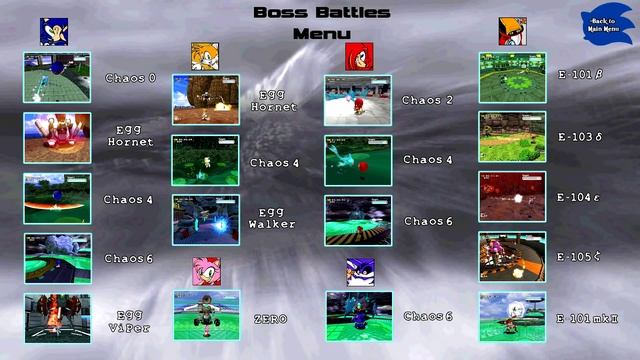 Sonic Adventure DX: Director's Cut - *All 130 Emblems* - 'Boss Battles' Menu смотреть онлайн