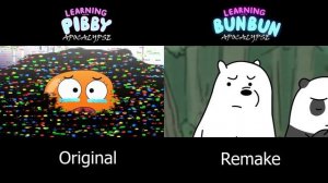 Learning with Pibby x Learning with Bun Bun Animation Comparison