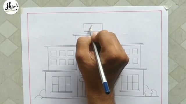 HOW TO DRAW A HOSPITAL EASY STEP BY STEP || HOSPITAL DRAWING смотреть онлайн