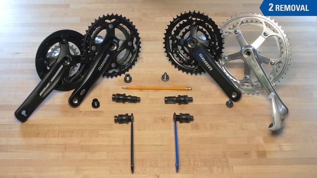 Crank Removal and Installation - Three Piece Crankset (Square Spindle, ISIS, Octalink) смотреть онлайн