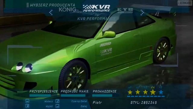 NFS Underground - Acura Integra Type R Tuning