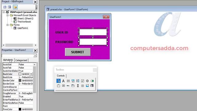 Ms-Excel User Form Login ID & Password Creation in Telugu || VBA Coding || Computersadda.com смотреть онлайн