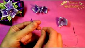 КОЛОКОЛЬЧИКИ КАНЗАШИ из атласной ленты ?DIY Kanzashi flowers