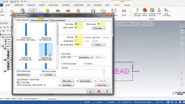 THREAD HIGBEE CUT ON MASTERCAM