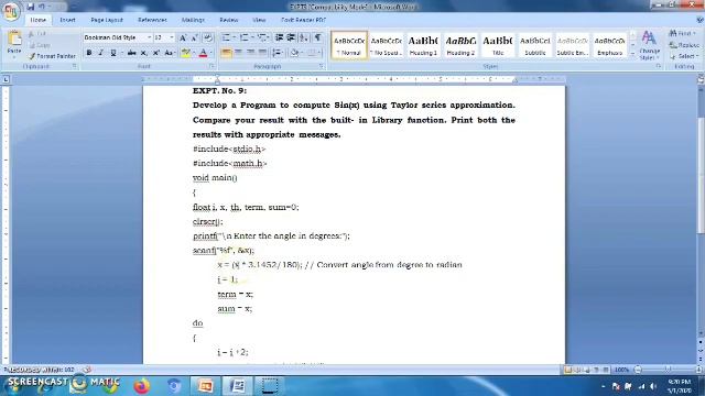 C Program to Compute sin(x) using Taylor series approximation technique смотреть онлайн