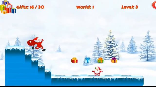 Christmas Santa run Android Game Gameplay смотреть онлайн
