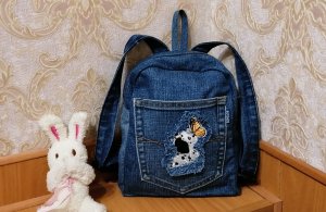 Детский рюкзак из старых джинсов.