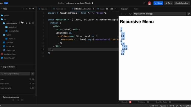 Recursion and React | Build Recursive Menus in React (Typescript) смотреть онлайн