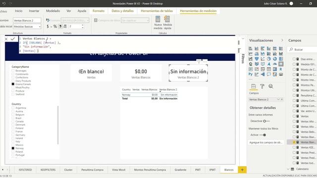 Reemplazar Blancos con Ceros o Texto en tarjetas de Power BI смотреть онлайн