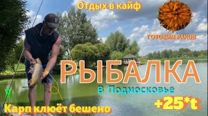 КАРП КЛЮЕТ БЕШЕНО / РЫБАЛКА НА ПРУДУ / ВАРЮ РАКОВ