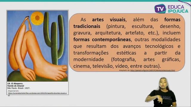 ARTES - FORMAS DAS ARTES VISUAIS - EJA I - AULA N°001