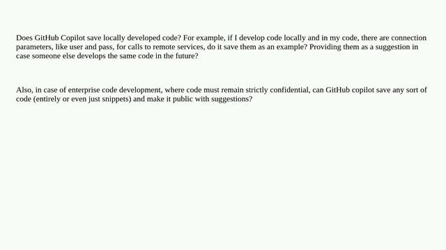 GitHub Copilot and Privacy - Does GitHub Copilot save locally developed code? смотреть онлайн