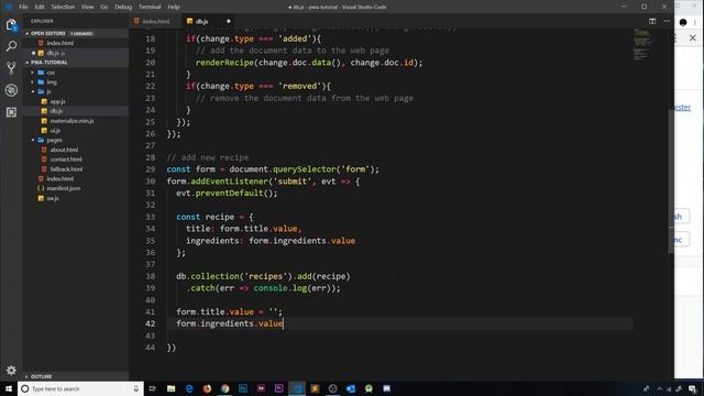 PWA Tutorial for Beginners #27 - Adding Recipes смотреть онлайн