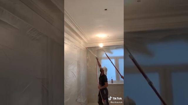 Безвоздушная покраска потолка. URBAN-M смотреть онлайн