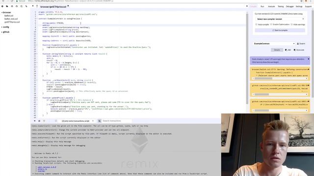 Как получить курс эфира к доллару в смарт контракте Ethereum смотреть онлайн