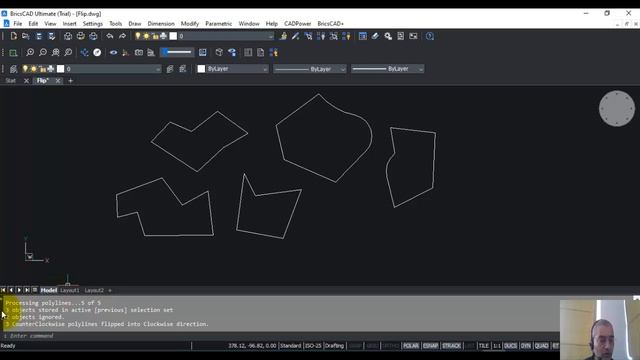 CADPower Tutorials: Reverse or Set the Clockwise / Counter-Clockwise Direction of a Polyline CP_FLI смотреть онлайн
