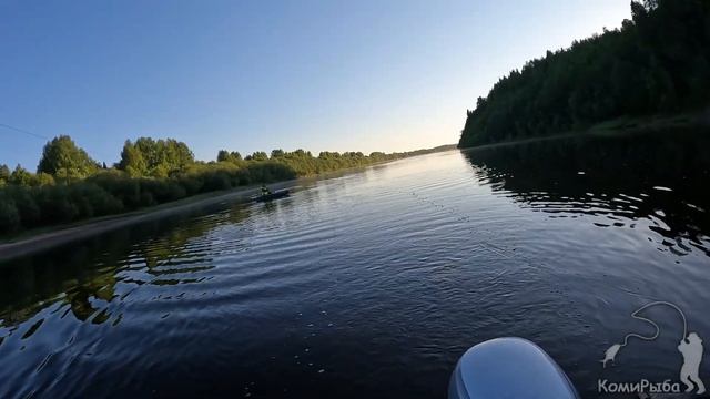 Рыбалка троллингом на Сысоле. Обкатка мотора Хонда 10 смотреть онлайн