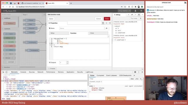Node-RED bug fixing - developing node-red stream - 7th September 2020 смотреть онлайн