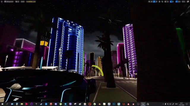 Lumen Unreal Engine 5 Night City Preview of the Park and NFT Project Small game preview trailer смотреть онлайн