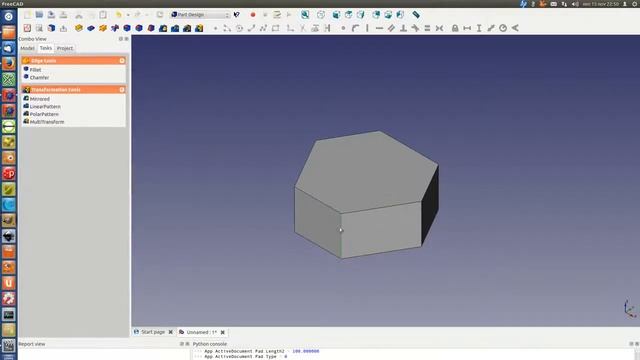 FreeCAD Sketching an Hexagon смотреть онлайн