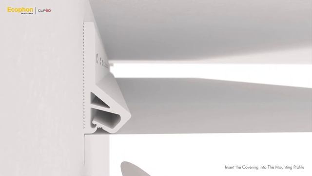 Animation of Ecophon Clipso™ ceiling and wall installation смотреть онлайн