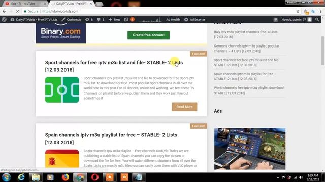IPTV M3U PLAYLIST (12.03.2018) смотреть онлайн
