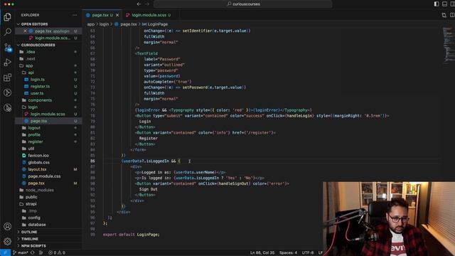 Build a Full Stack E-Learning App | NextJS, Strapi, Typescript, MUI - 2.Authentication смотреть онлайн
