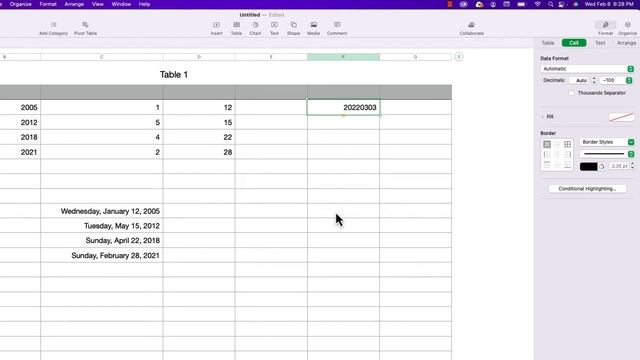 DATE() function in Apple Numbers смотреть онлайн