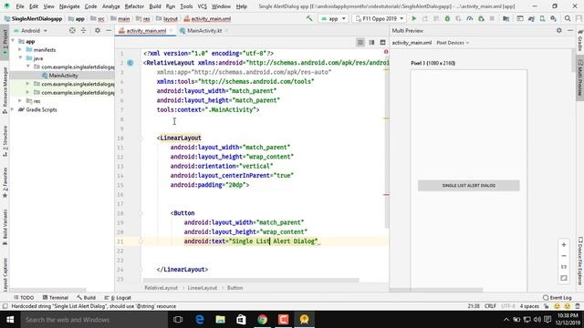 Single Choice Alert Dialog In Android Using Kotlin смотреть онлайн