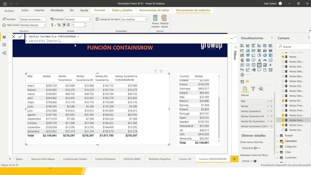 Calcular Varias Condiciones Con La Función CONTAINSROW