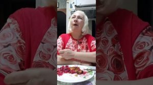 Мукбанг/ винегрет и жареное мясо