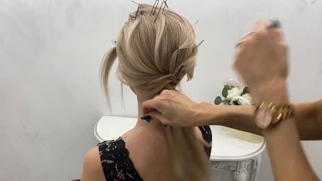 Обучение прическам : "Нижний пучок" . смотреть онлайн
