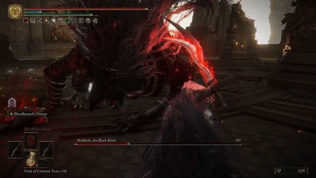 Elden Ring Bloodhound's Fang | Maliketh, The Black Blade Boss Fight смотреть онлайн