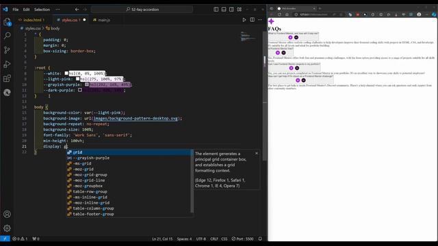FAQ Accordion | Frontend Mentor Challenge (HTML, CSS, and JS) смотреть онлайн