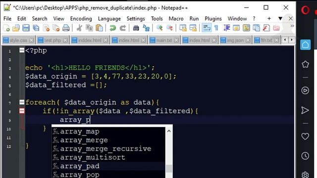 Remove Duplicate Data From An Array Using PHP | 2022 смотреть онлайн