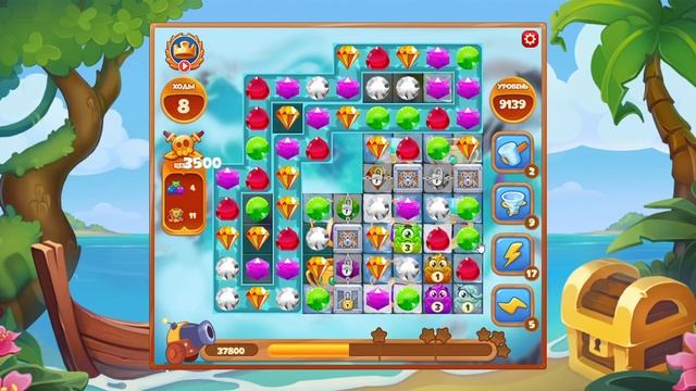 Как пройти уровень 9139 игры Сокровища Пиратов смотреть онлайн